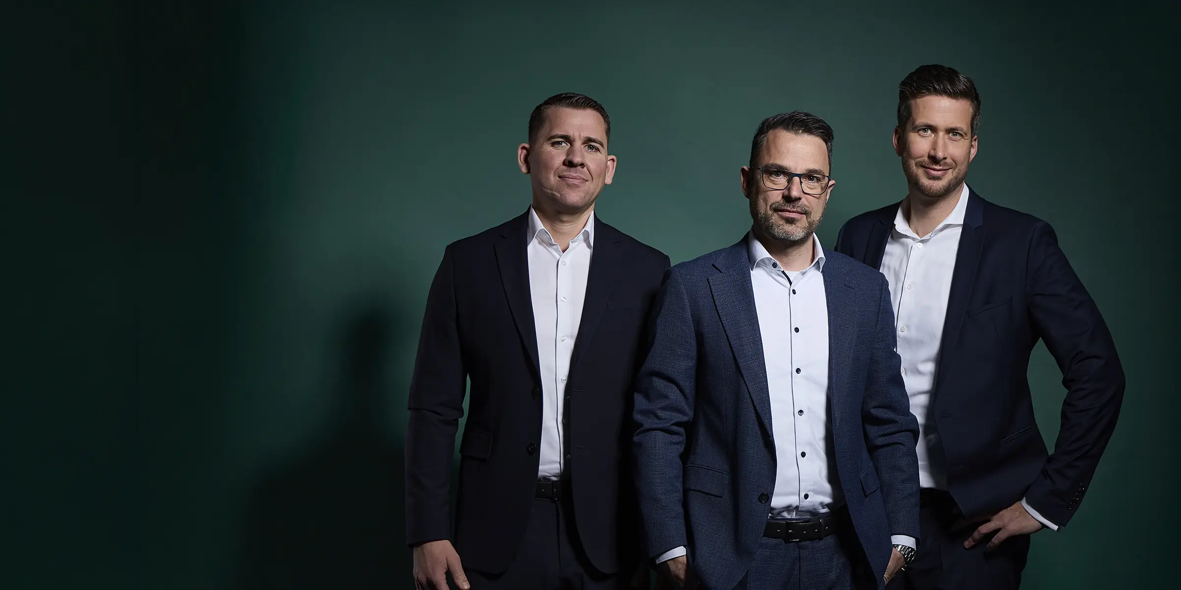 Die Geschäftsführer von DTE Consult und DTE Executives: Simon Dörr, Georg Lang und Tobias Nitzsche.